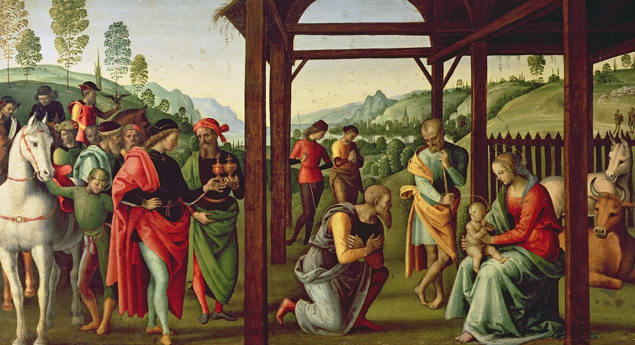 Pokłon Trzech Króli (patrz także 94949) autorstwa Pietro Perugino