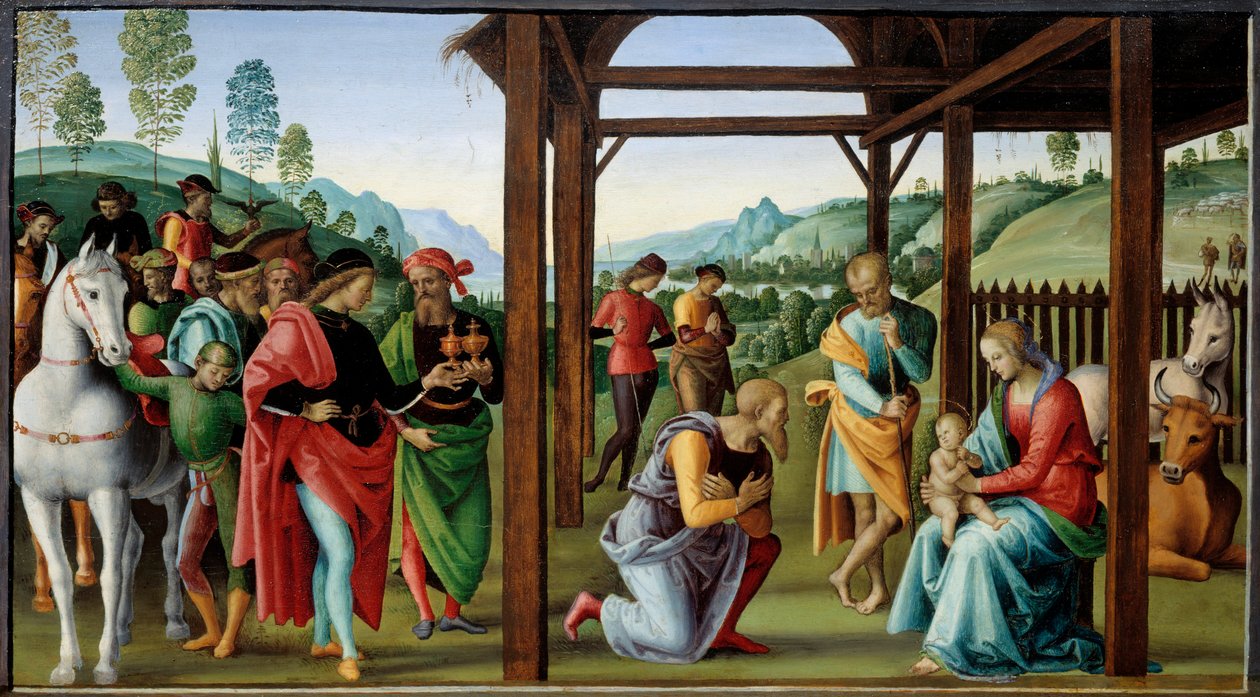 Adoracja Trzech Króli Obraz Pietro Vannucci dit il Perugino (Perugin autorstwa Pietro Perugino