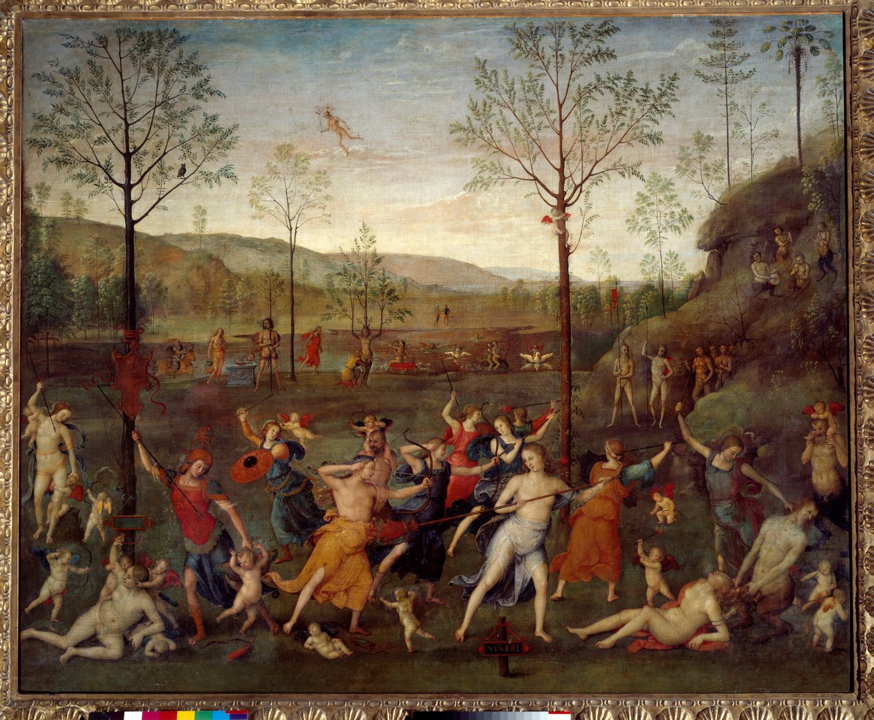 Bitwa miłości i czystości malarstwa Pietro Vannucci dit Il Perugino (Perugin) (1450-1523) autorstwa Pietro Perugino
