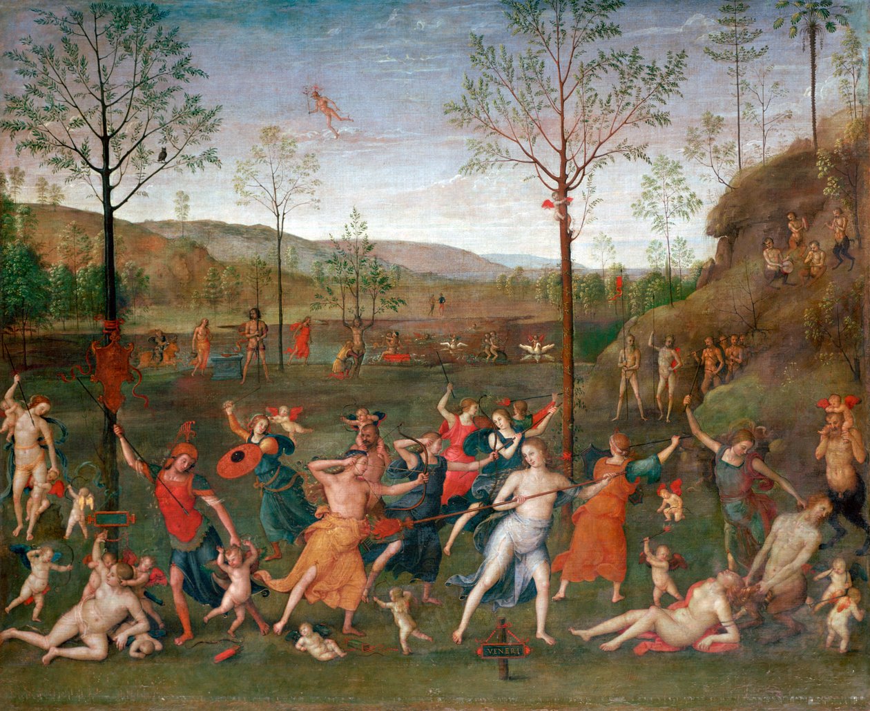 Bitwa miłości i czystości, c1503-1523 autorstwa Pietro Perugino