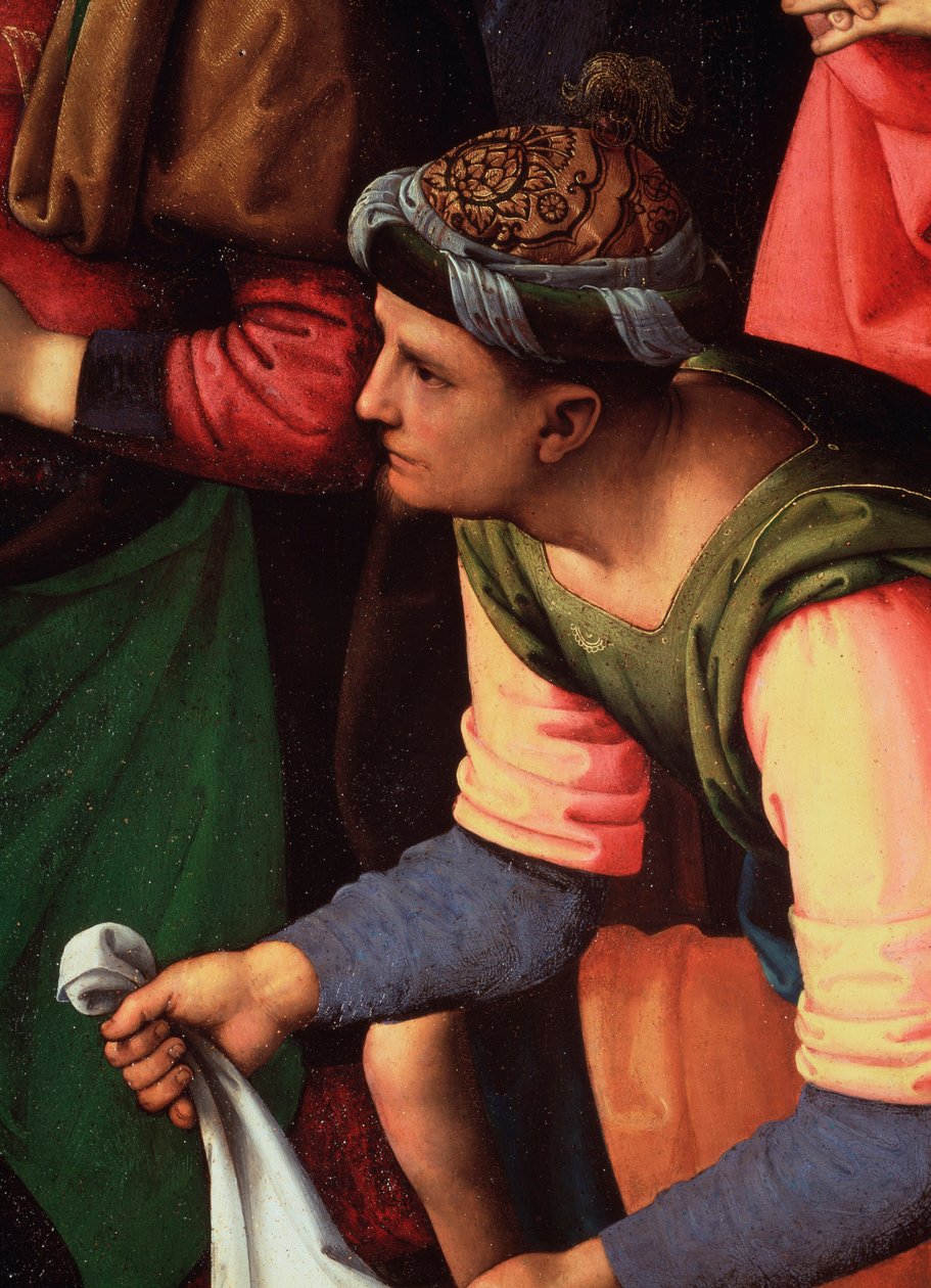Złożenie lub Lamentacja nad śmiercią Chrystusa. Detal - Malarstwo autorstwa Pietro Perugino