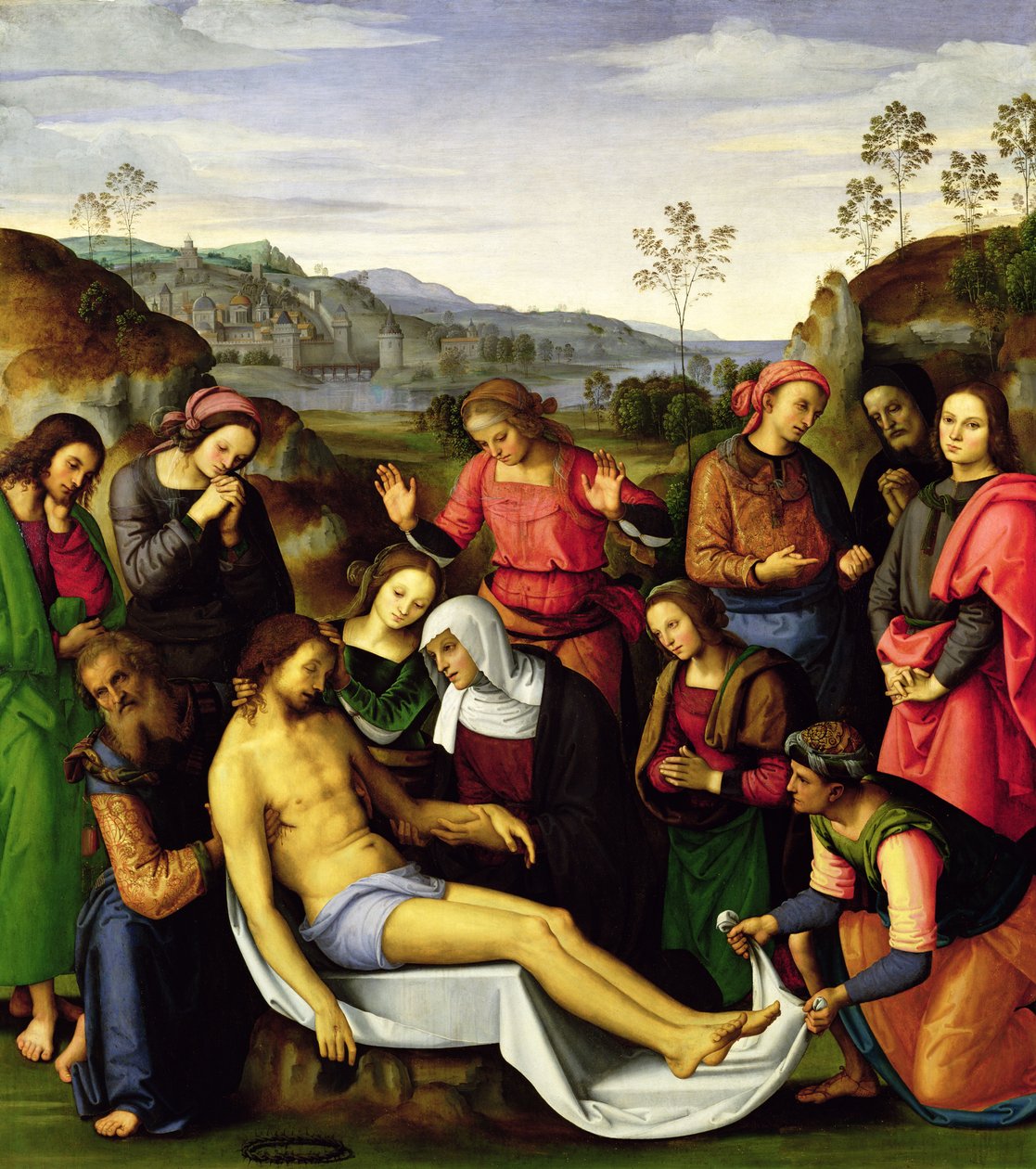 Opłakiwanie Chrystusa, 1495 autorstwa Pietro Perugino