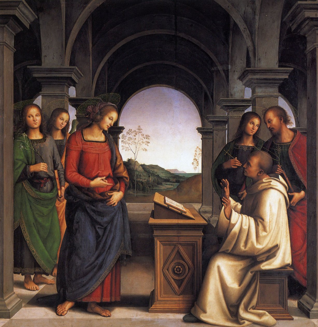 Wizja świętego Bernarda autorstwa Pietro Perugino