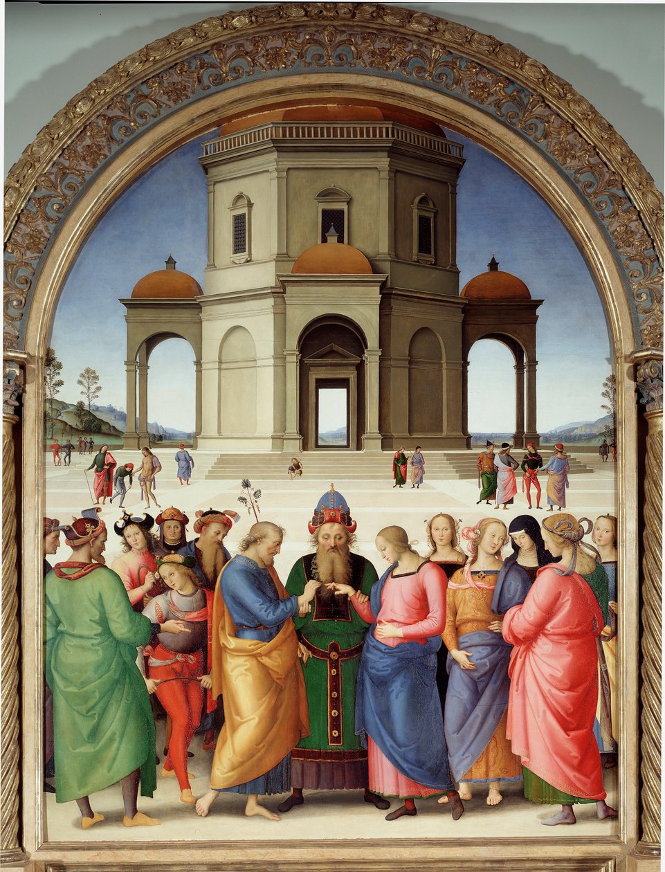 Wesele Obrazu Dziewicy Pietro Vannucci dit Il Perugino (Perugin) (1450-1523) 1504 nd. 2,36x1,86 m Caen, Muzeum Sztuk Pięknych autorstwa Pietro Perugino