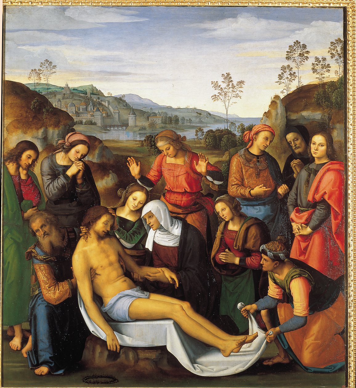 Grób lub "Deploracja Chrystusa" autorstwa Pietro Perugino