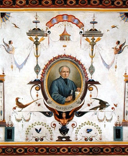 Portret Lorenza Bartoliniego (1777-1850), fragment sufitu Sala del Sindaco autorstwa Pietro Pezzati
