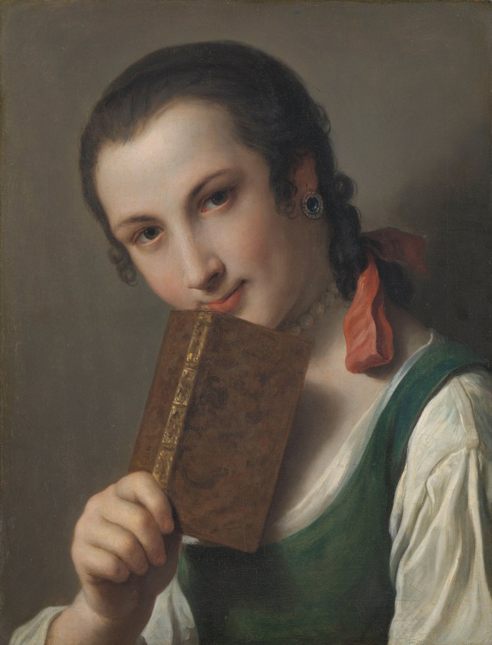 Młoda kobieta z książką autorstwa Pietro Antonio Rotari