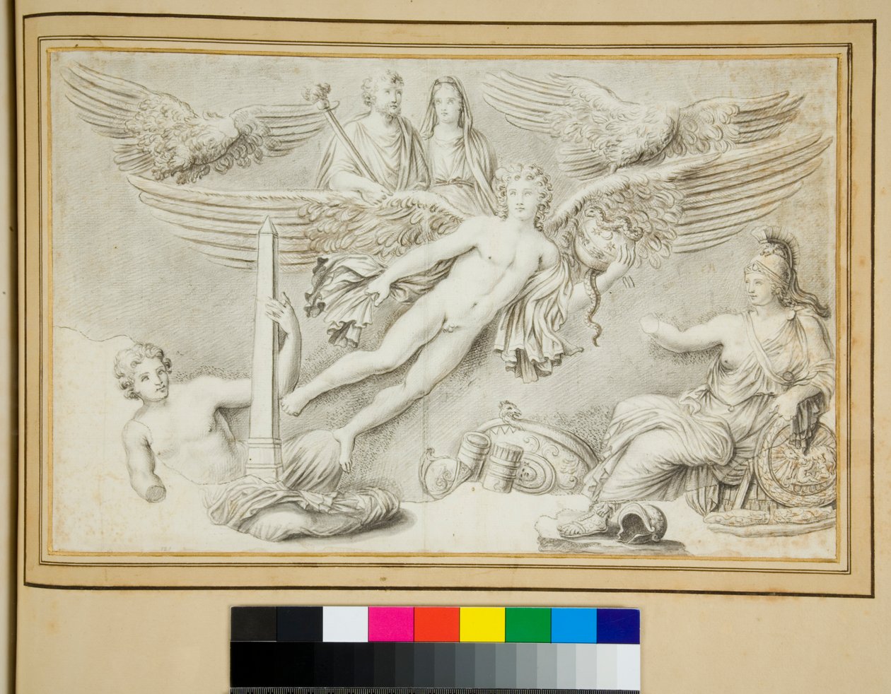 Apoteoza Antonina i Faustyny (kreda) autorstwa Pietro Santi Bartoli