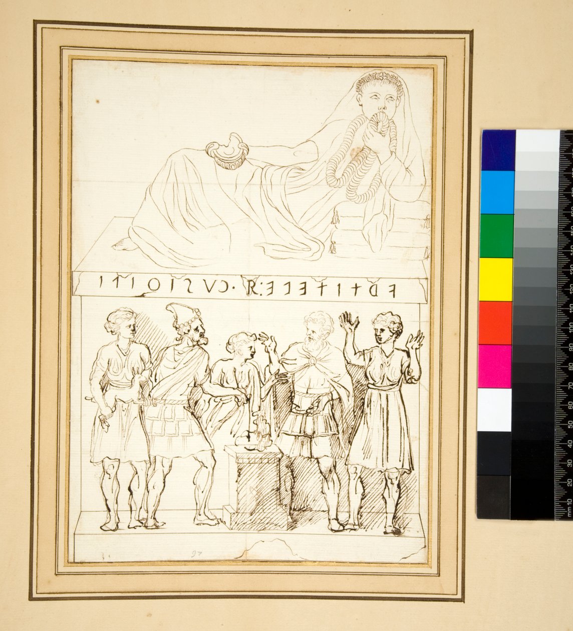 Etruska urna pogrzebowa (długopis) autorstwa Pietro Santi Bartoli