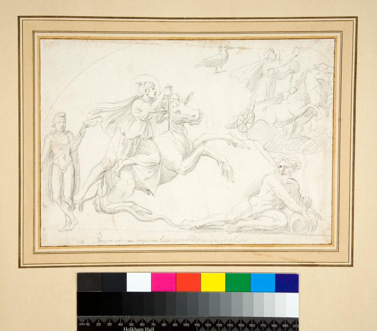 Scena mitraiczna (ołówek) autorstwa Pietro Santi Bartoli