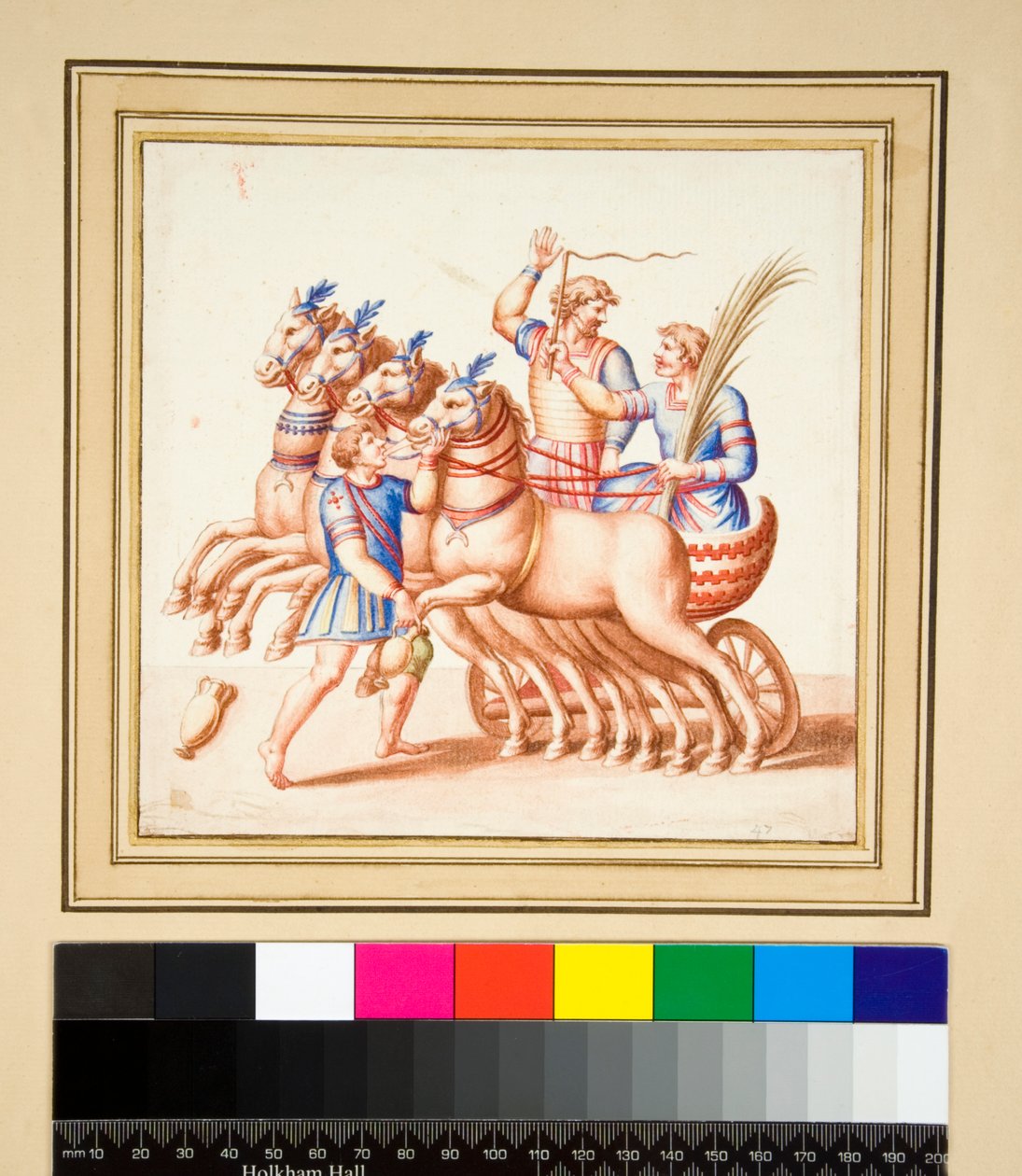 Dwóch woźniców (czarna kreda, niektórzy z piórem i brązowym atramentem. pokolorowane akwarelą) autorstwa Pietro Santi Bartoli