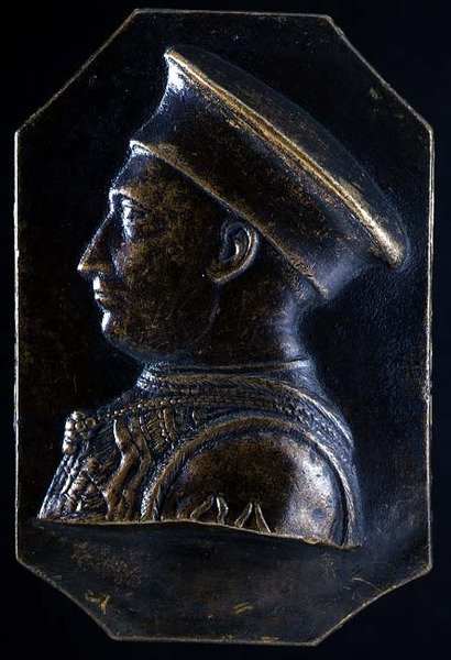 Tablica Ludovico Gonzagi (1441-1478) (recto) (brąz) (verso patrz 122329) autorstwa Pietro Tafano