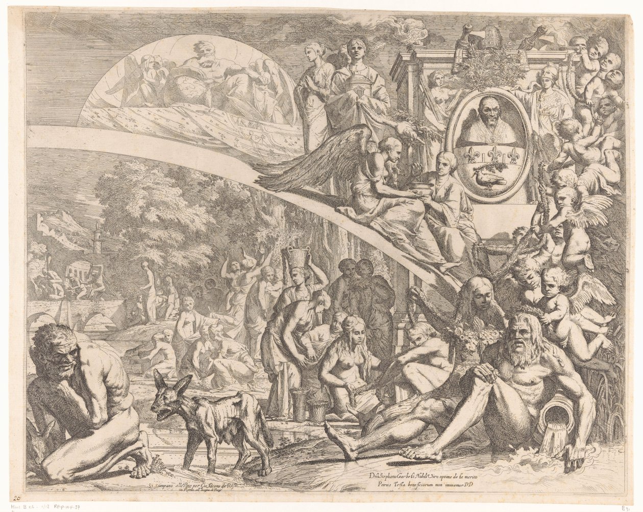Alegoria ter ere van paus Innocenty X autorstwa Pietro Testa