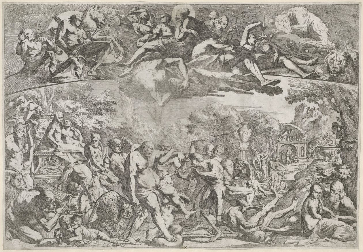 Alegoria Jesieni Cztery pory roku (tytuł serii) autorstwa Pietro Testa
