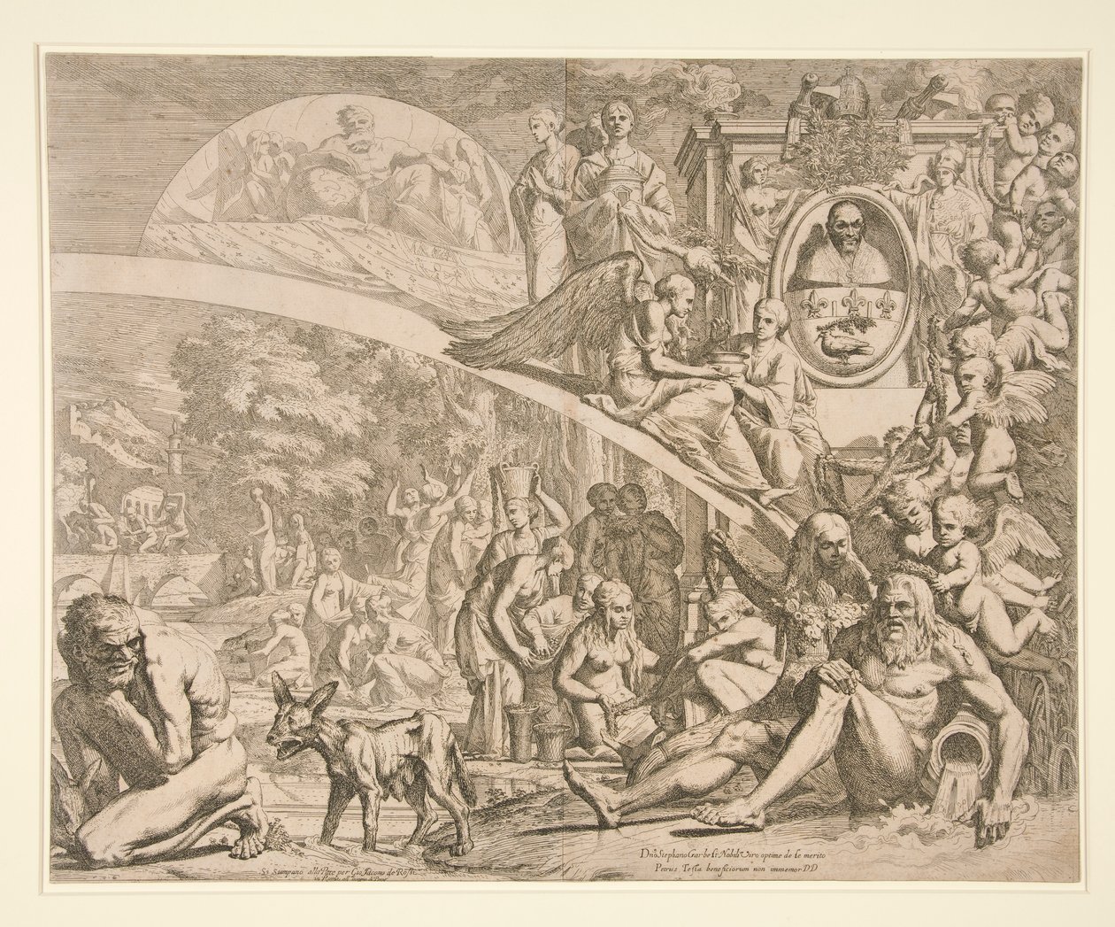 Alegoria na cześć Innocentego X autorstwa Pietro Testa