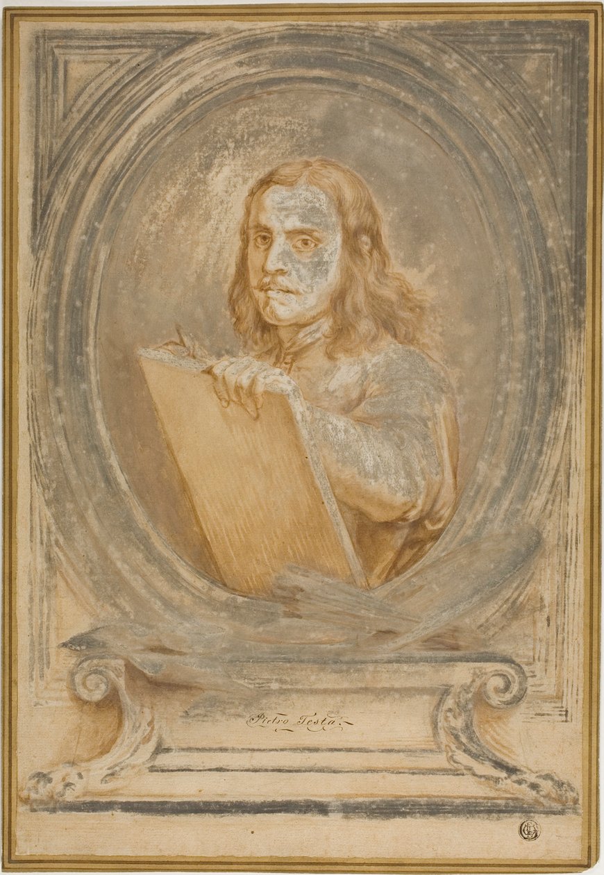 Portret Pietro Testa autorstwa Pietro Testa