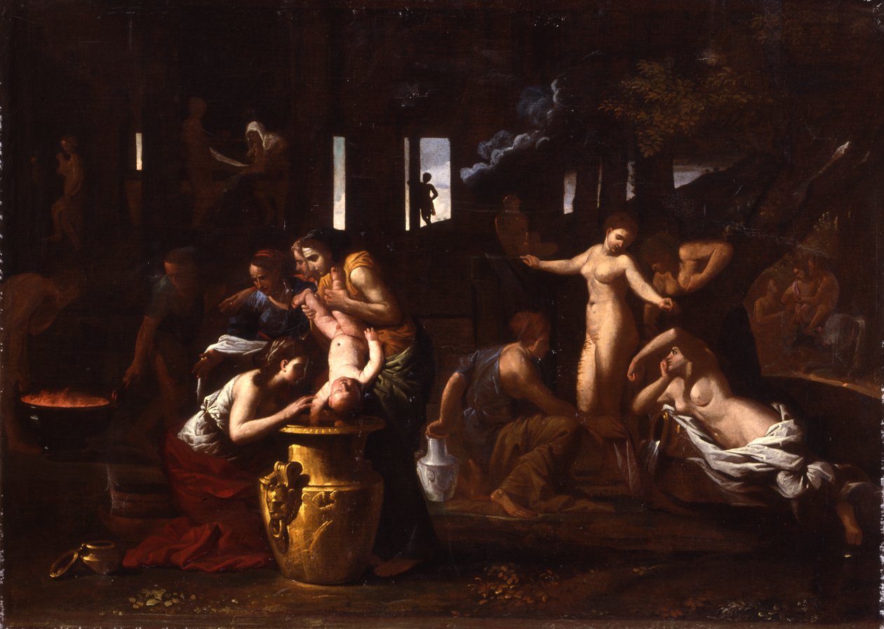 Narodziny i dzieciństwo Achillesa autorstwa Pietro Testa