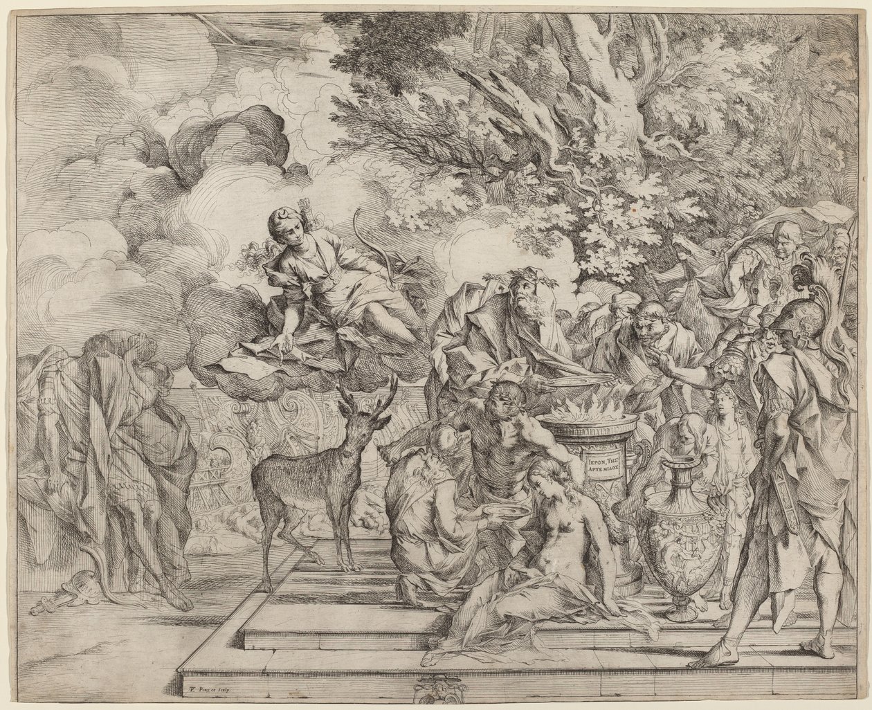 Ofiara Ifigenii autorstwa Pietro Testa