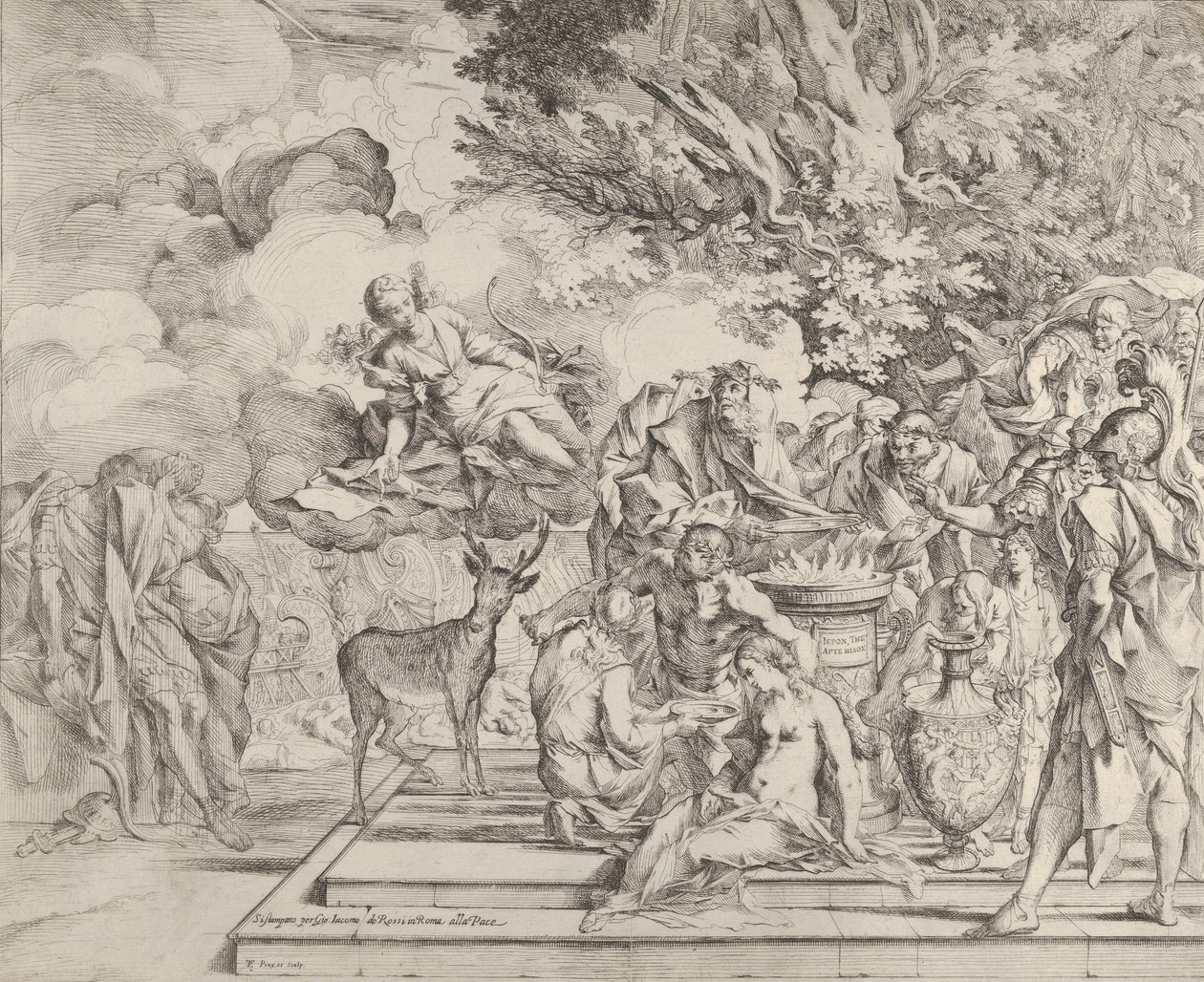 Ofiara Ifigenii, ca. 1640-42. autorstwa Pietro Testa