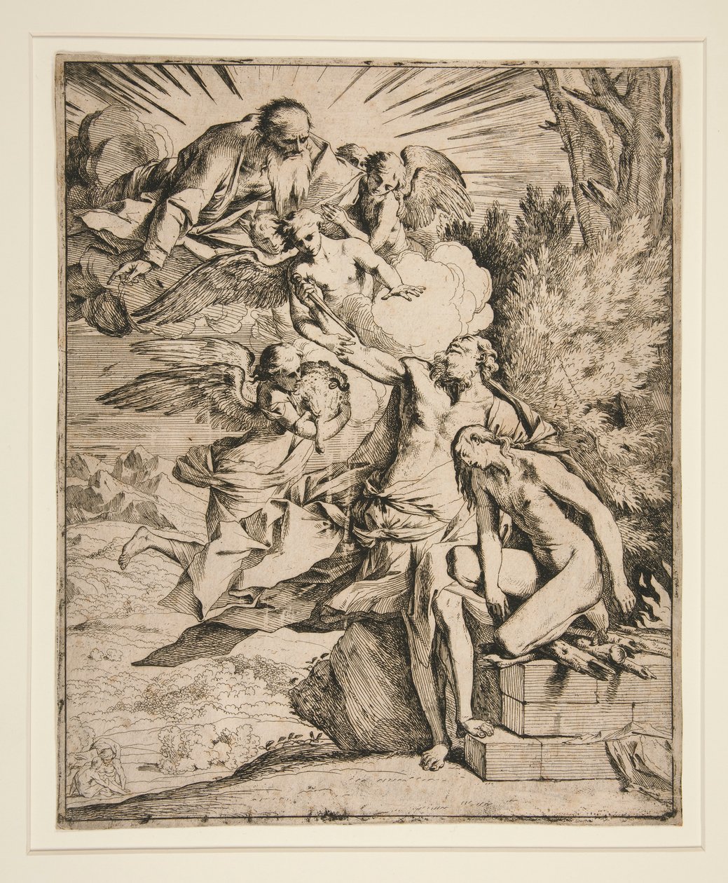 Ofiara Izaaka autorstwa Pietro Testa