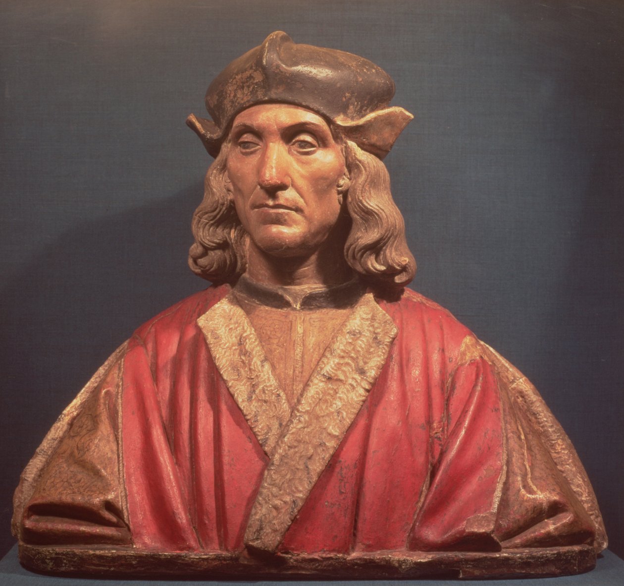 Henryk VII, 1509-11 (malowana terakota) autorstwa Pietro Torrigiano