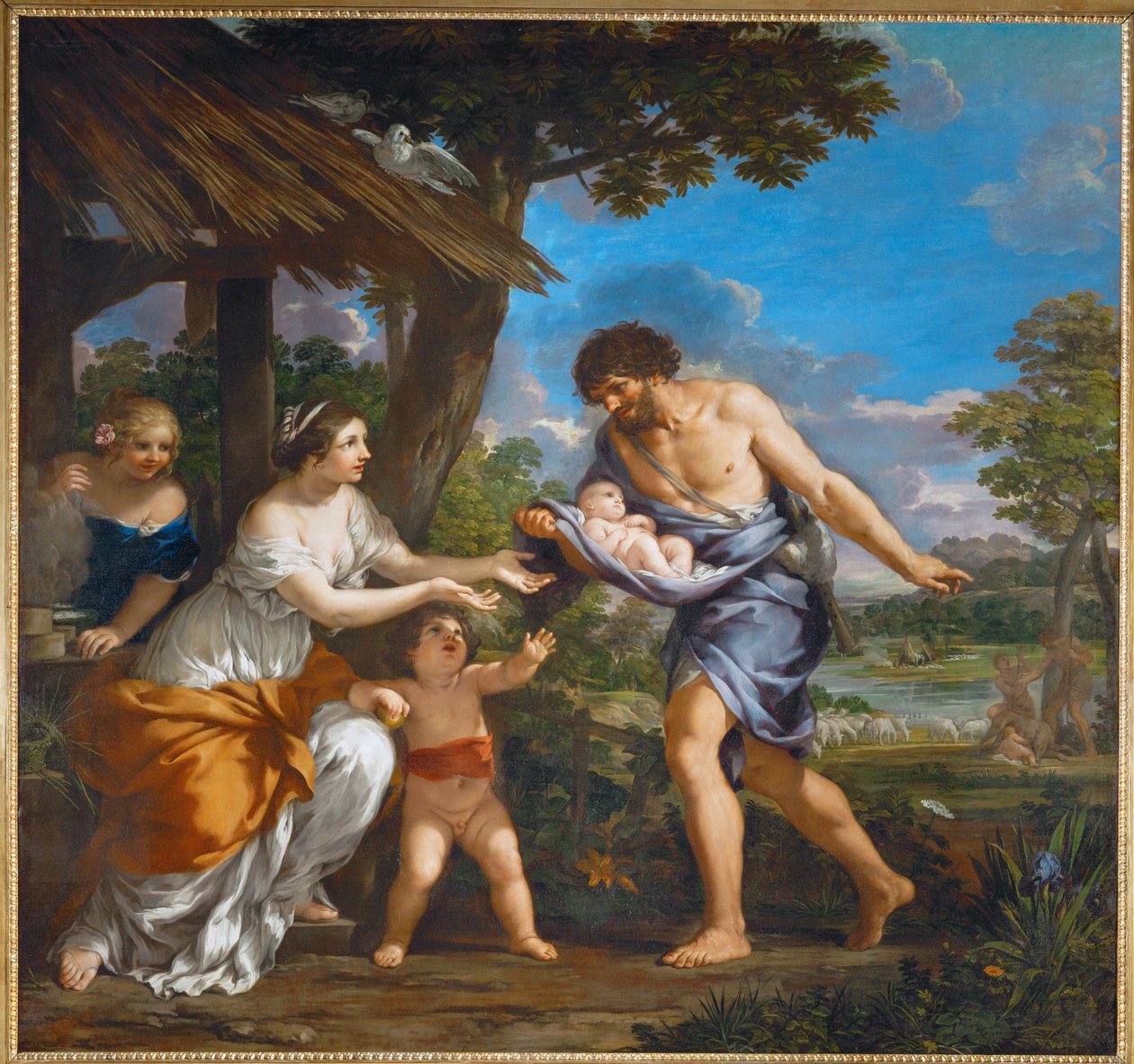 Romulus i Remus znalezieni przez Faustusa ... autorstwa Pietro da (1596-1669) Cortona