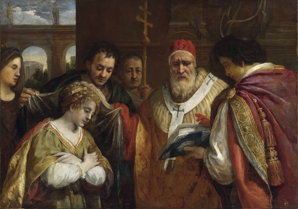 Flavia Domitylla czyli św. płótno - 123x172,7 - Prywatne autorstwa Pietro da Cortona
