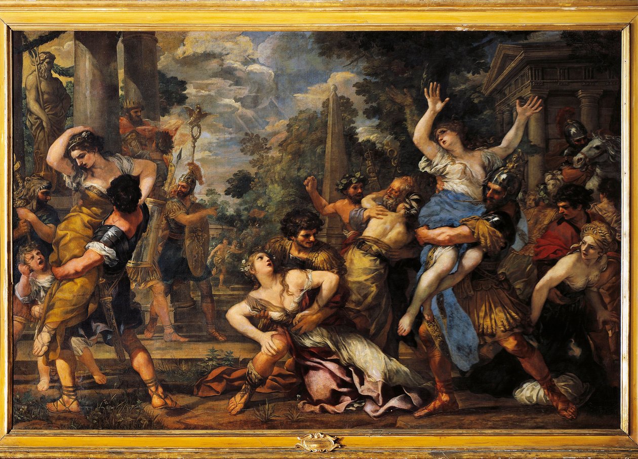 Porwanie Sabinek Obraz Pietro da Cortony (Kamień Cortony) (Pietro Berrettini autorstwa Pietro da Cortona