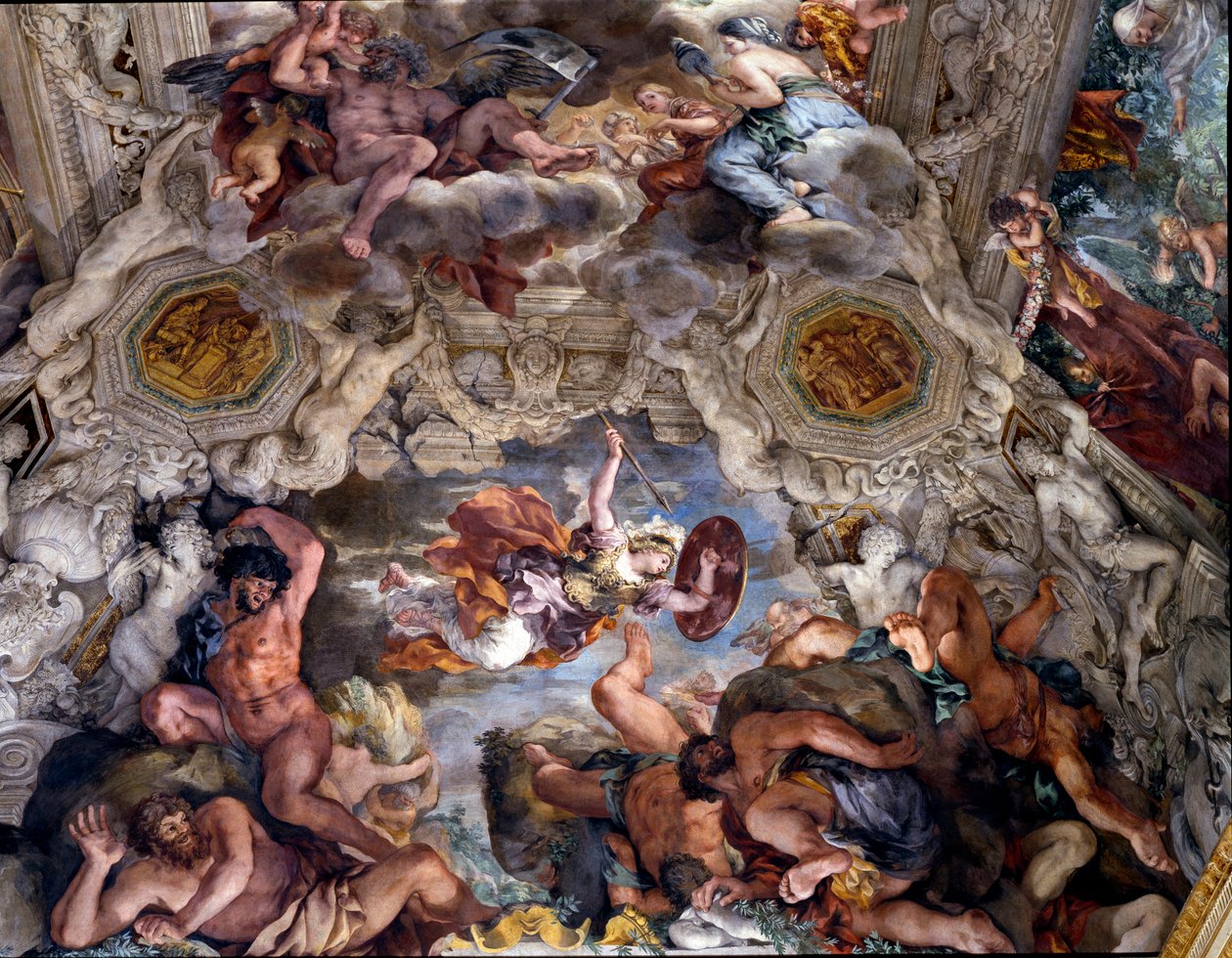 Triumf Opatrzności Bożej Fragment obrazu Kamienia Cortony (Pietro Berrettini dit Pietro da Cortona autorstwa Pietro da Cortona