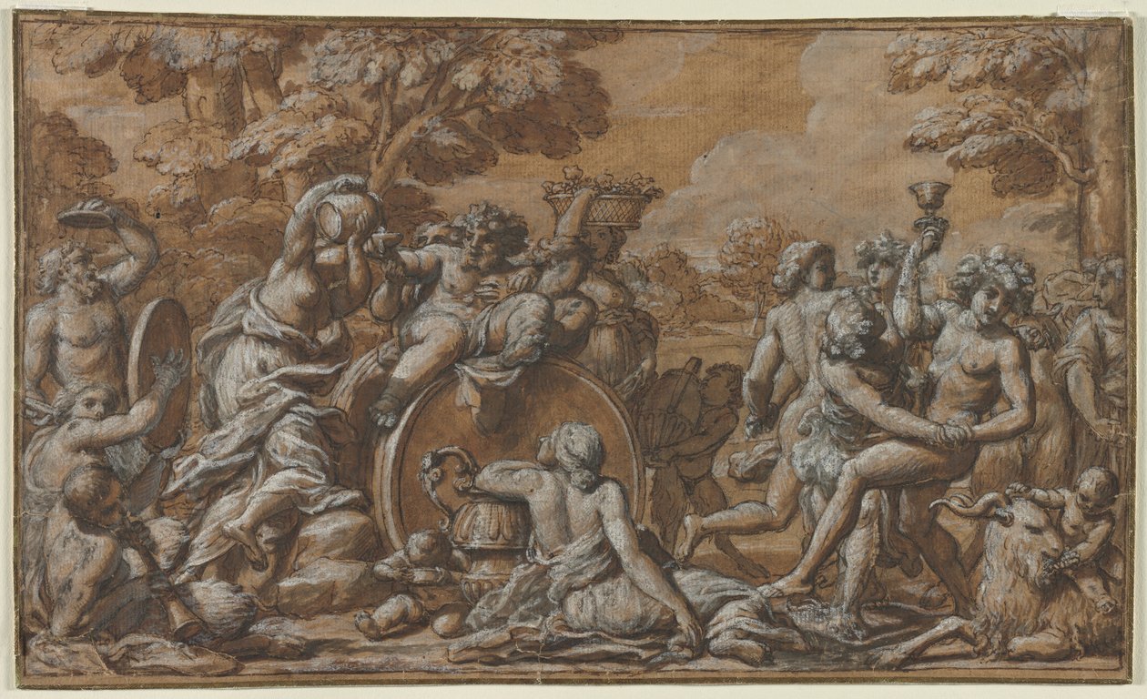 Bachanalia, 1600s. autorstwa Pietro da Cortona