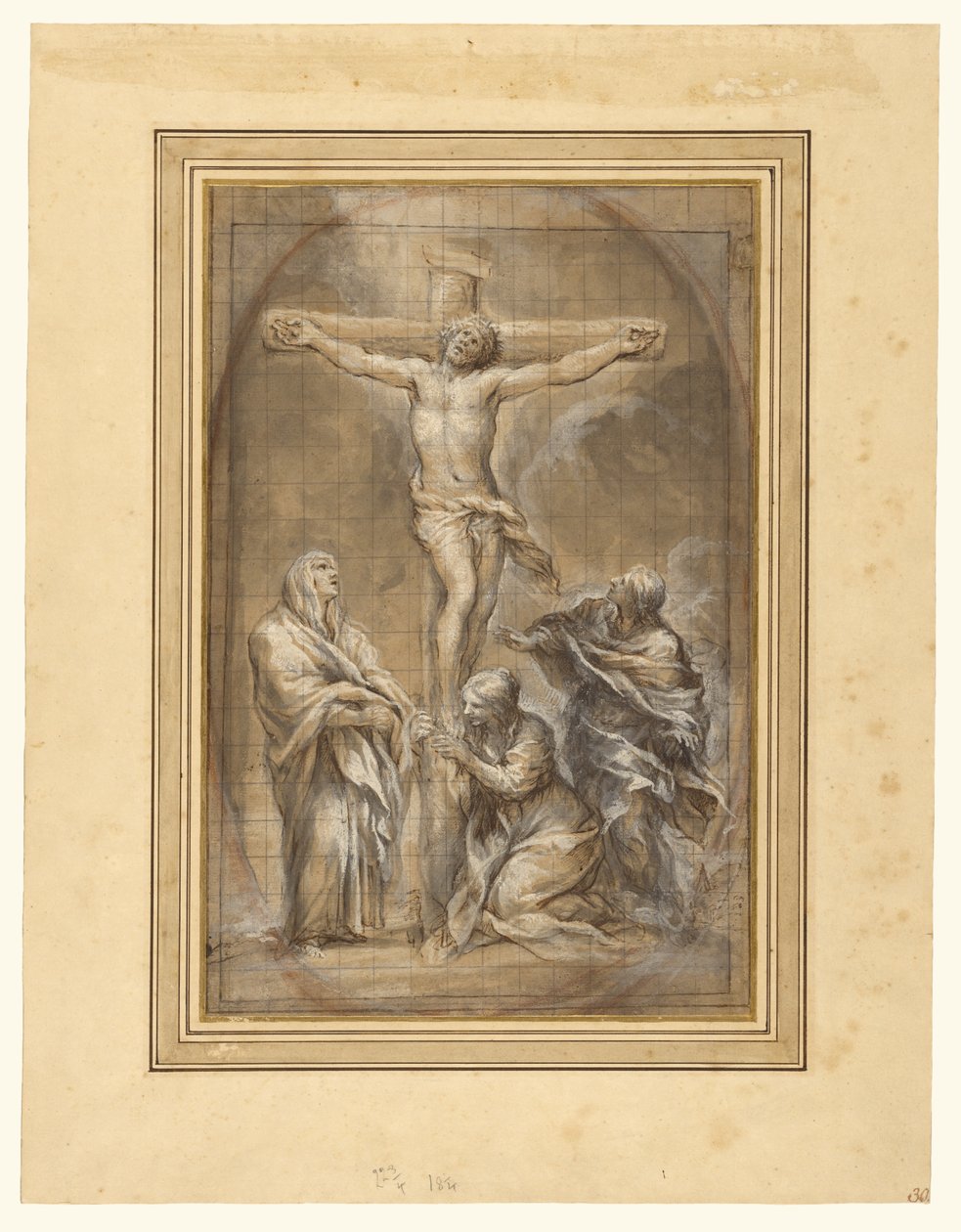 Chrystus na krzyżu z Matką Boską, Marią Magdaleną i św. Janem autorstwa Pietro da Cortona