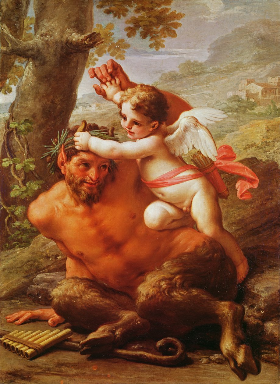 Kupidyn i Pan autorstwa Pietro da Cortona