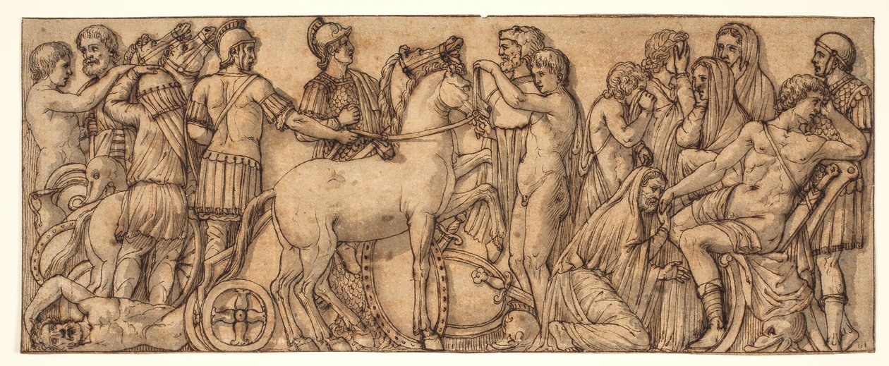 Fryz z rzymskiego sarkofagu(?) autorstwa Pietro da Cortona