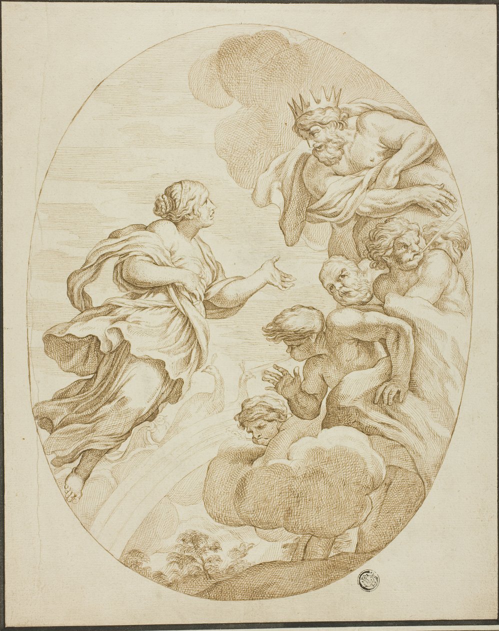 Juno, Zeus i Aeolus autorstwa Pietro da Cortona