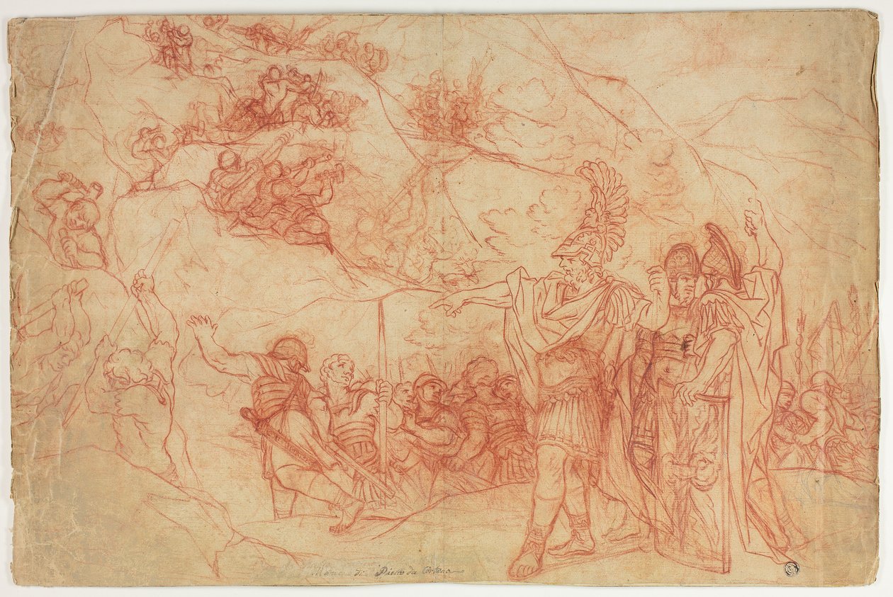 Rzymski dowódca rozkazujący atak autorstwa Pietro da Cortona
