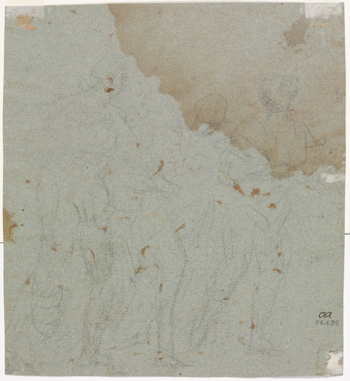Szkic do Lota i jego córek, XVII wiek. autorstwa Pietro da Cortona