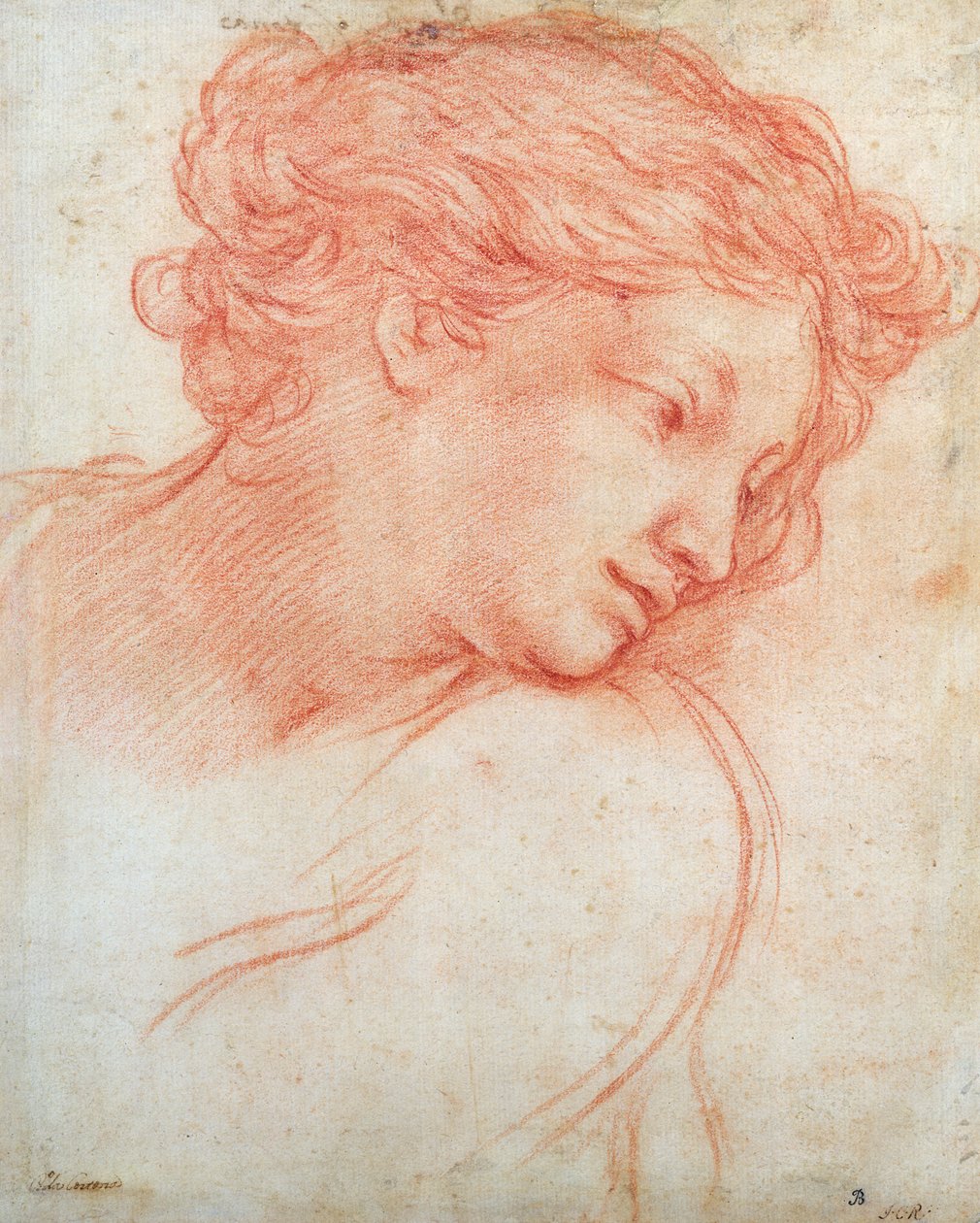 Studium głowy dziewczyny autorstwa Pietro da Cortona