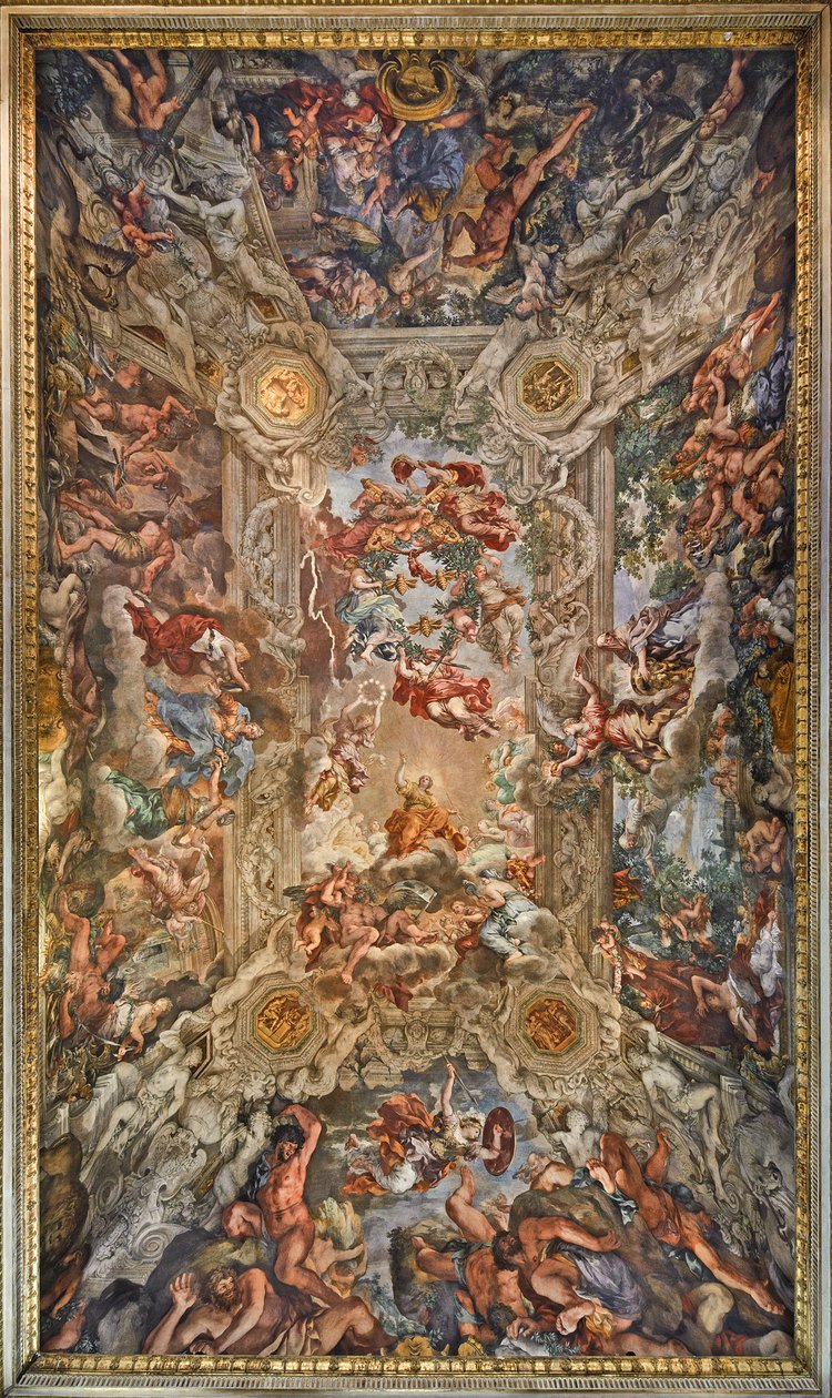 Triumf Opatrzności Bożej i wypełnienie jej celów za papieża Urbana VIII, 1632-1639 autorstwa Pietro da Cortona