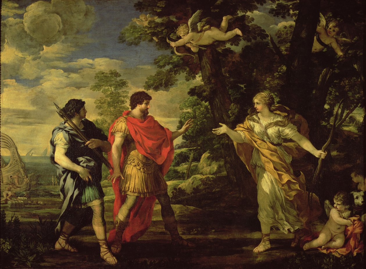 Wenus ukazująca się Eneaszowi jako łowczyni, ok. 1635 r autorstwa Pietro da Cortona
