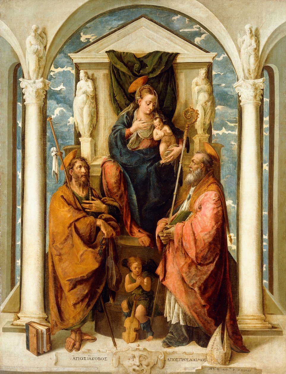 Intronizacja Madonny z Dzieciątkiem autorstwa Pietro de Marascalchi