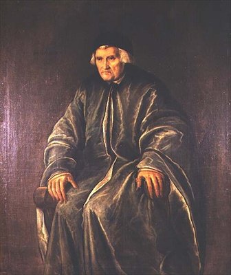 Portret dr Zaccaria dal Pozzo (zm.1561), lat 102 autorstwa Pietro de Mariscalchi