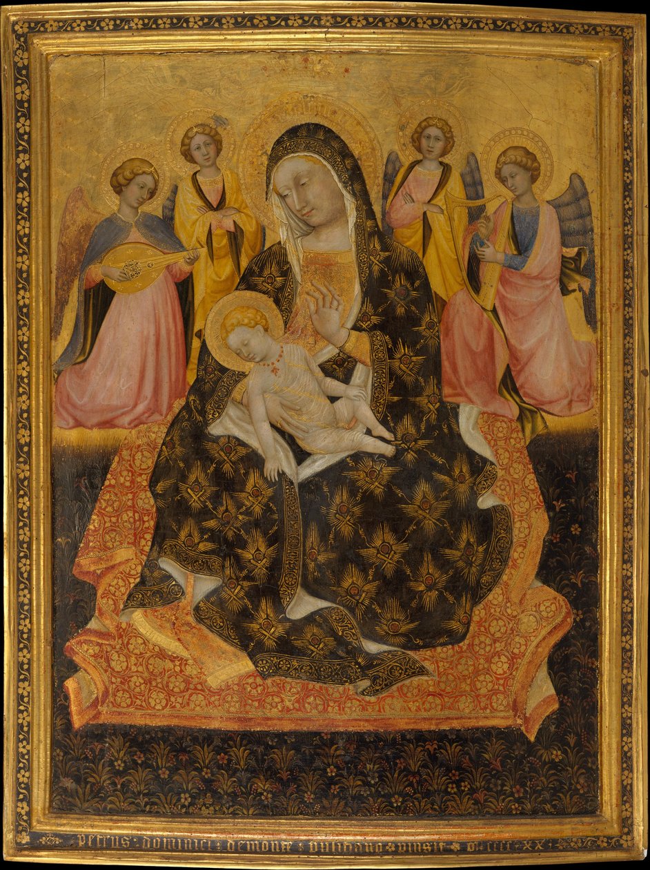 Madonna z Dzieciątkiem z Aniołami, 1420. autorstwa Pietro di Domenico da Montepulciano