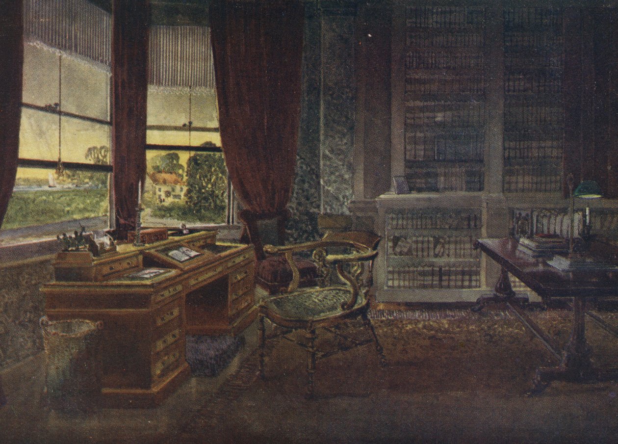 W Ziemi Dickensa - Gabinet Karola Dickensa, Gadshill, ok. 1904 autorstwa Pilford Fletcher Watson