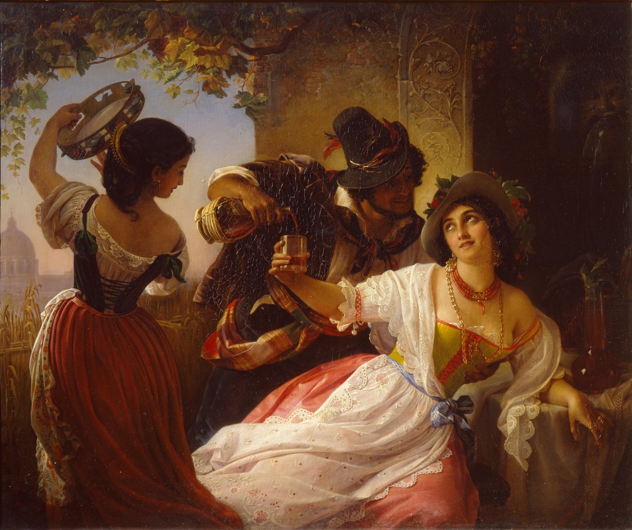 Październikowa uroczystość w Rzymie, 1851 r. autorstwa Pimen Nikitich Orlov