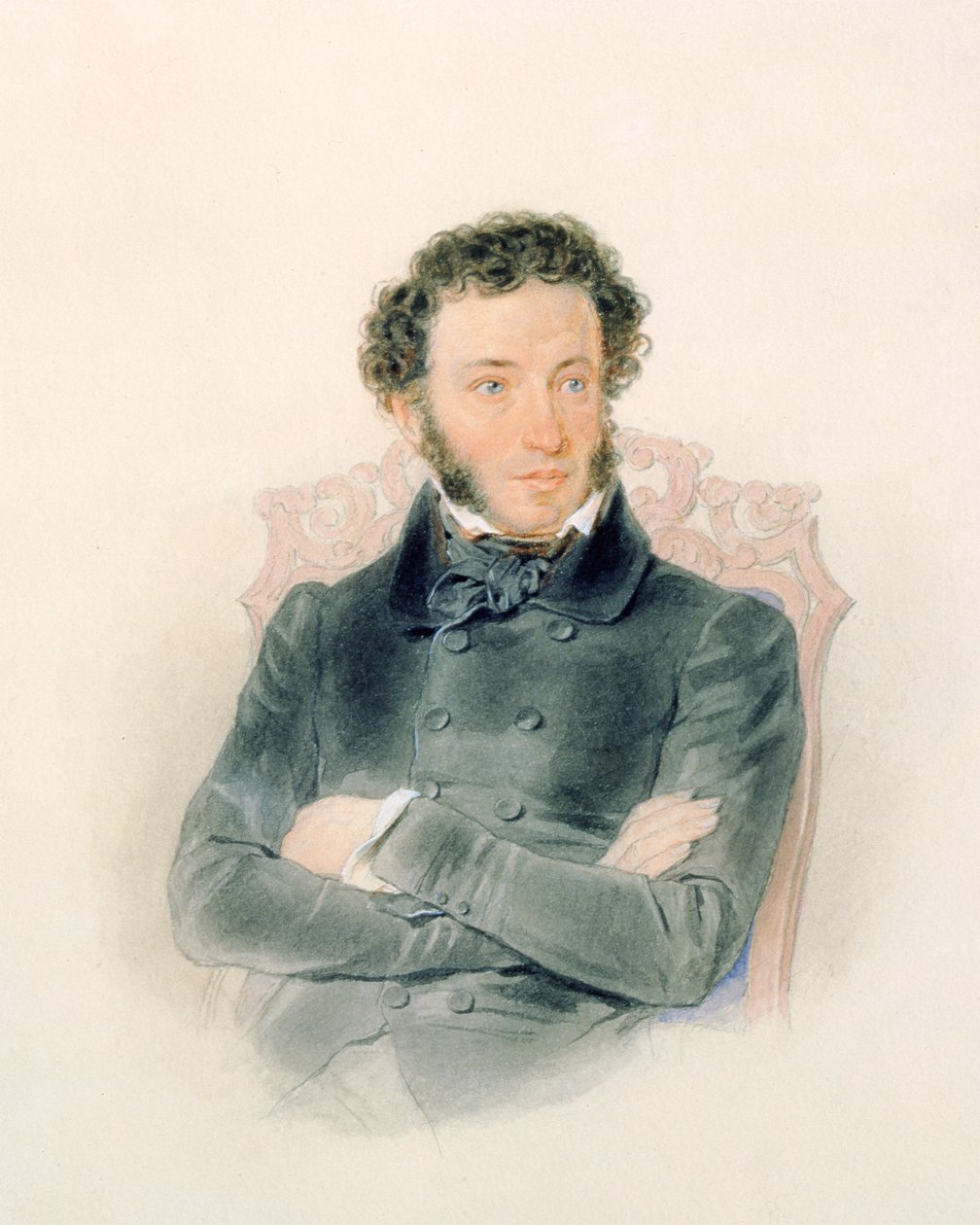 Portret Aleksandra Puszkina (1799-1837) 1836 autorstwa Piotr Ivanovich Sokolov