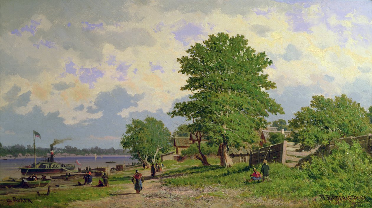 Widok na Wołgę autorstwa Piotr Petrovitch Weretshchagin