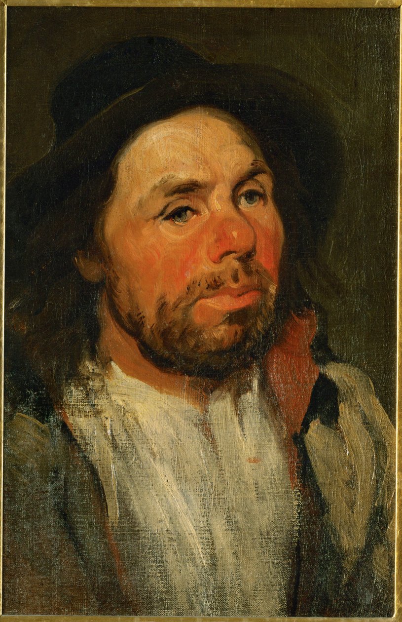 Rolnik w kapeluszu (olej na płótnie) autorstwa Piotr Michalowski