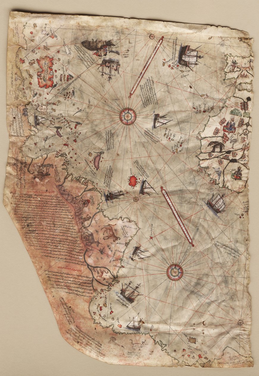 Mapa świata Piri Reisa, 1513 autorstwa Piri Reis