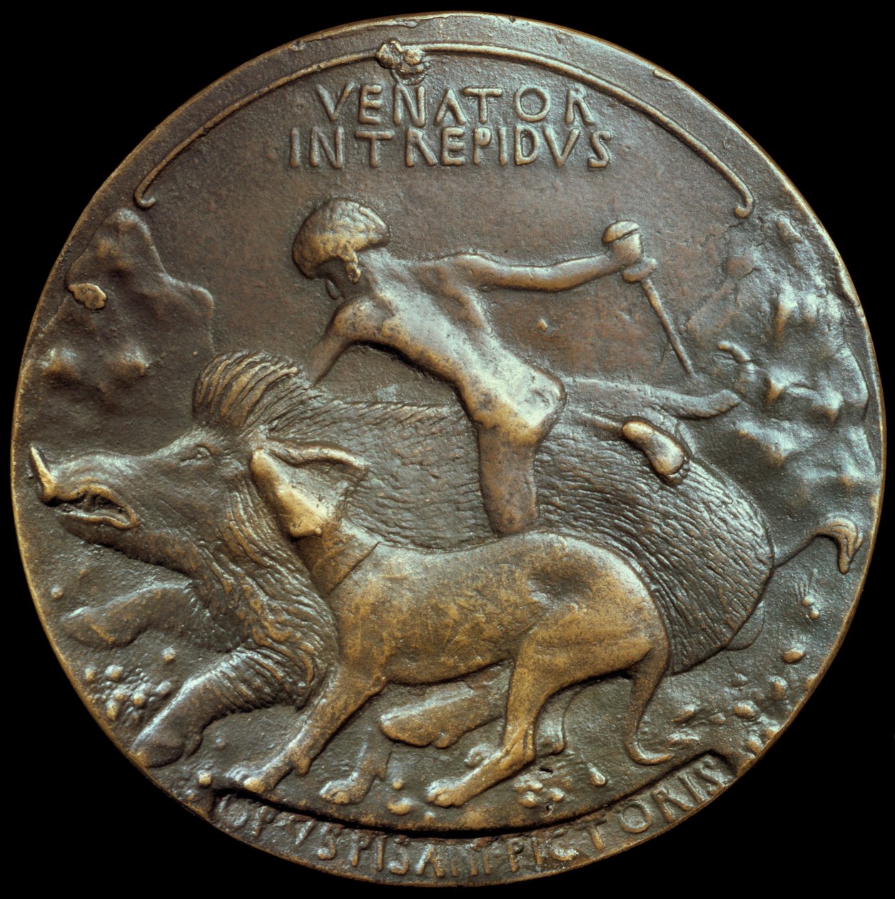 Medalion Alfonsa V Aragona, króla Neapolu i Sycylii, XV w. autorstwa Antonio Pisanello