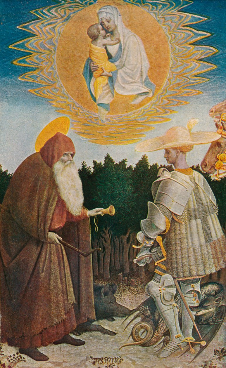 Dziewica z Dzieciątkiem ze świętymi, 1435, 1909 autorstwa Antonio Pisanello